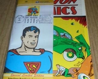 In package Action Comics  June 1938 w/1st Day Issue postage stamp  Special Limited Edition