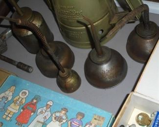 Various oil cans