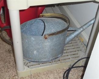 Galvanized watering can