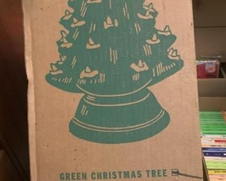 Vintage Ceramic Christmas Tree Lamp, Raymond Lamp Co.