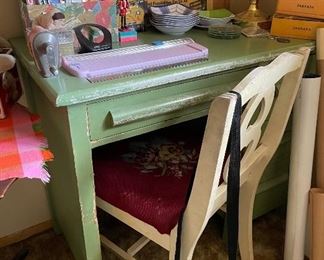 Small Vintage Wooden Desk 