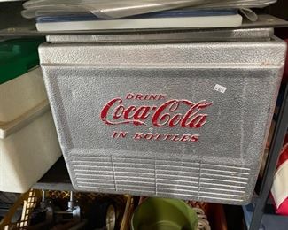 Vintage Aluminum “Drink COCA-COLA in Bottles” Cooler PROGRESS REFRIGERATOR Co, Vintage Coca-Cola Cooler