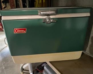 Vintage Green Coleman Cooler