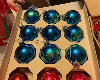 Vintage Christmas Ornaments in Box