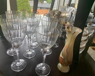 Gold Rimmed Stemware