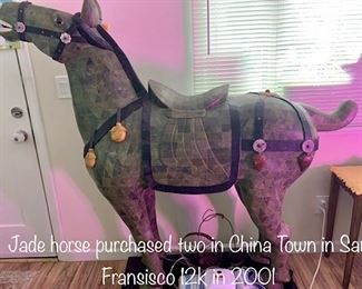 Jade Horse Sculpture from China Town San Fransisco
