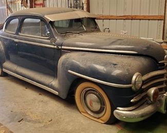 1948 Plymouth Special D-Luxe Coupe, VIN#P15599409, Mileage Showing On Odometer 65854
