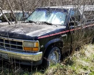 1993 Dodge Dakota Pick Up Truck, VIN# 1B7FL26Y9PS160063, Mileage Showing On Odometer 171060