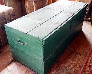 Primitive Wood Storage Chest 23" x 60" x 23"