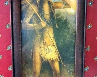 Vintage American Indian Portraits, 12" x 10.5" And 15.5" x 6.5"