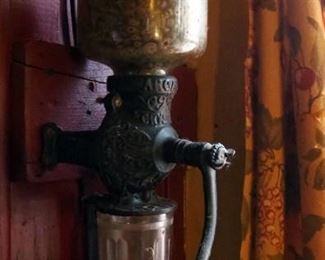 Arcade Crystal Cast Iron Wall Mounted Coffee Grinder