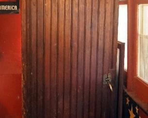 Vintage Hand Made Bead Board Cabinet, 78" x 24" x 27.25"