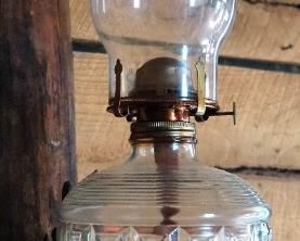 Matching Glass Oil Lamps With Cast Iron Wall Sconce Holders Qty 3
