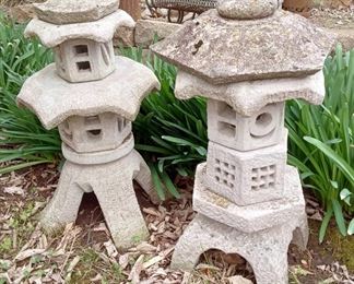 Cast Concrete Pagodas, Qty 2