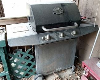 GrillPro 3-Burner Propane Grill With Attached Propane Tank