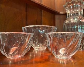 Orrefors crystal bowls