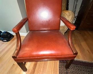 Leather Upholstered arm chair