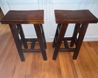 Pair counter height stools