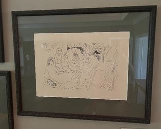 Picasso framed print-unsigned