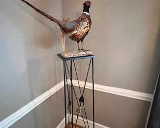 Metal and brass plant stand