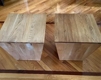 Firebird Furniture Pair wood storage end tables