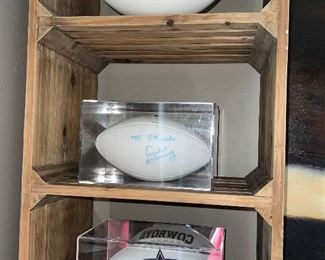 Amari Cooper, Archie Manning and Panthers team signed footballs 