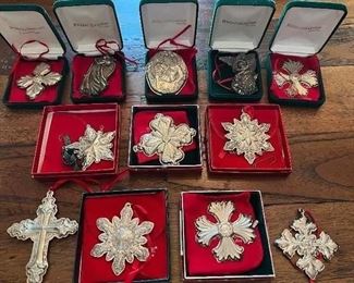 Sterling Wallace and Reed and Barton Ornaments