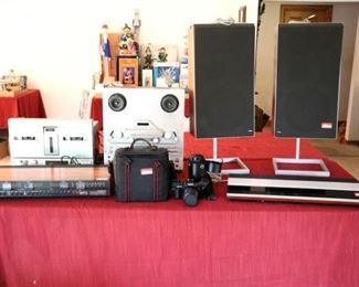 Bang &  Olufsen Beomaster 4000 ($200), 2400 amp (150),  Beovox 575 type 6313 speakers ($325), AKAI GX77 recorder ($350), TEAC X200r recorder ($850)