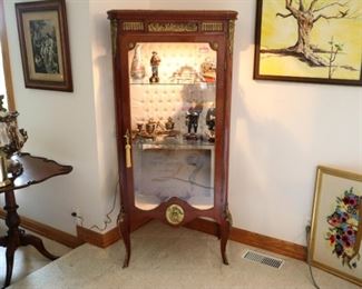 French Mahogany china cabinet ($250)