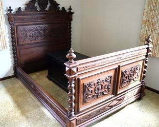 French Walnut bed ($325)