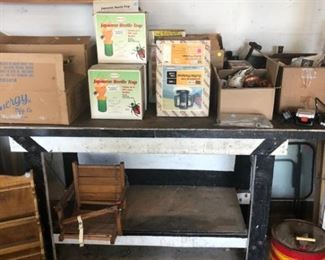 Japanese beetle traps $5 each, Buffer $10 shelf and swing $5-$10 each