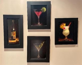 (4) Signed Oil on Board Paintings                                                    3 - 11" x 16.25"                                                                                                  1 - 11" x 13" 