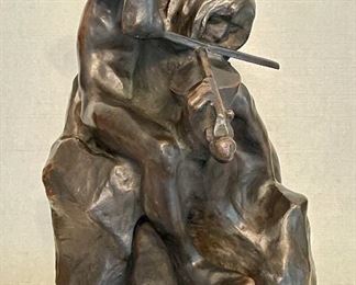 Hollow Bronze Sculpture by Le Luther De Cremone - 14"