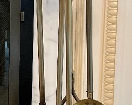 Brushed Brass Fireplace Tools