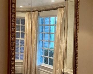 Decorative Mirror with Tulips and Bronzed Gold Finish - 42" x 60"