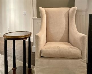 (2) Dessin Fournir Co. Armchairs - 26.5"l x 22"w x 43"h