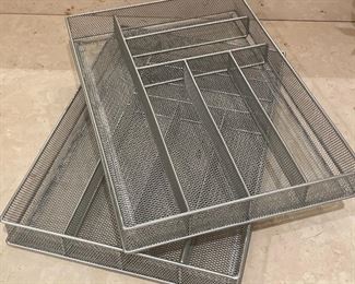(2) Drawer Organizers (silver)