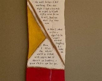 "Waiting for Signs" Brian Andreas Sculpture (I used to wait...) - 38"