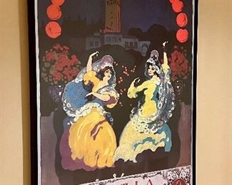 Sevilla Print (flamenco dancers) - 22.5"l x 1.5"w x 37.25"h