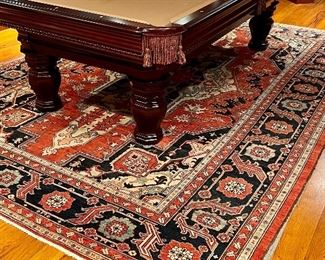 Wool Rug (red & navy) - 9' x 12'10"