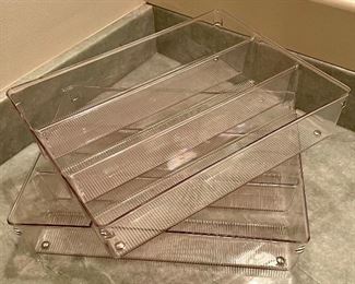 (2) Drawer Organizers (clear)