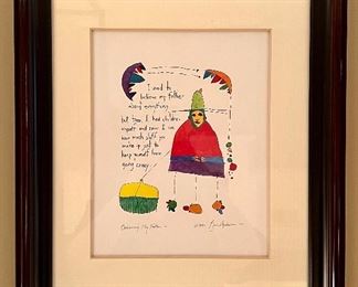 Item 117:  "Believing My Father..." by Brian Andreas Print - 13.5" x 16.5"