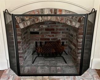 Folding Fireplace Screen