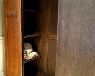 detail - sides have shelving for sweaters, etc.