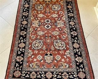 Wool Rug (maroon border)