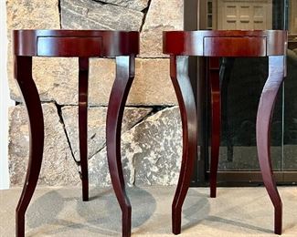 (2) David Iatesta Small "Cavallo" Walnut Side Table 
- 13.5" x 21.5"