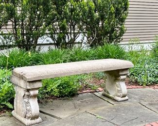 Cement Bench - 48"l x 14"w c 16.5"h
