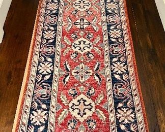 100% Wool Pile Runner - 33.5" x 121"