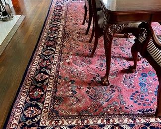 Wool Rug (navy, red, cream)