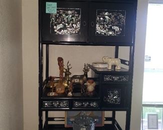 Lacquer Asian Display Cabinet 